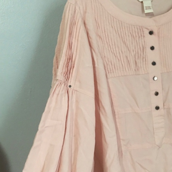SUNDANCE BLOUSE TOP PINK FLOWY SIZE M - Picture 8 of 11